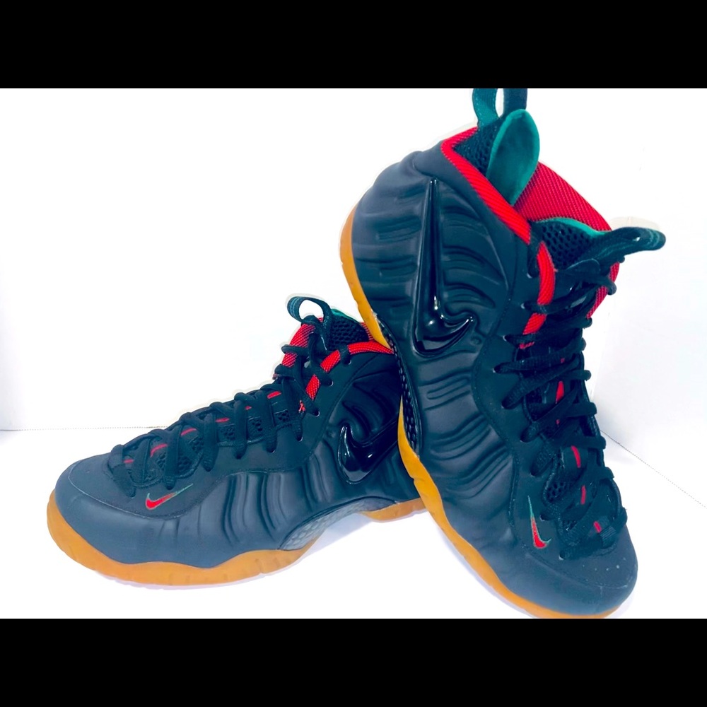 Nike Air Foamposite Gucci 624041-004 Sz 11 Black Red Green